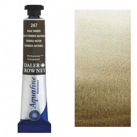 Умбра натуральная AQUAFINE Watercolour, акварельная краска в тубе 8 мл