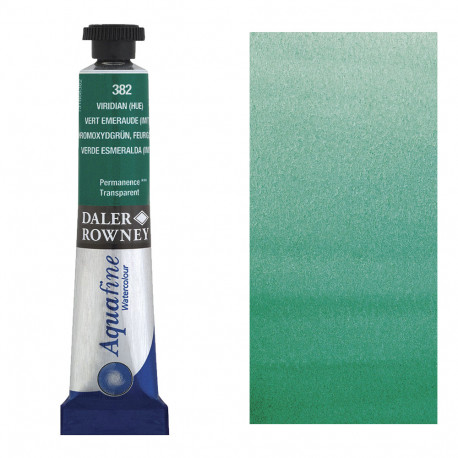 Цвет виридиан AQUAFINE Watercolour, акварельная краска в тубе 8 мл