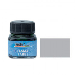 Серебристая серая кроющая краска лаковая по стеклу Glasmal-Farbe, 20 мл