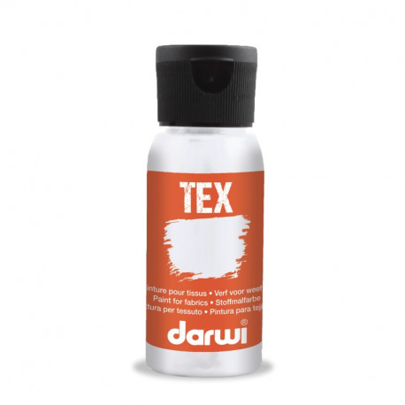 Белая.Нерастекающаяся краска по светлым тканям Darwi Tex 50мл