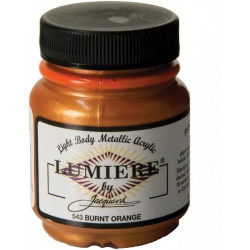 Нерастекающаяся металлическая краска по тканям "Lumiere" оранжевый жженый