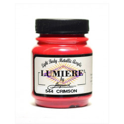 Нерастекающаяся металлическая краска по тканям "Lumiere" малиновая