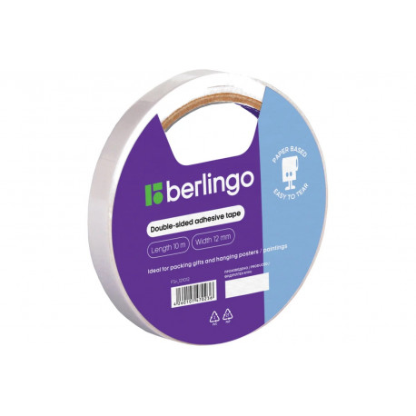 Клейкая лента двусторонняя 12ммх10м, Berlingo