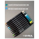 Набор D (Океан) LYRA Aqua Brush Duo - двухсторонние c эффектом кисточки, 10 цветов