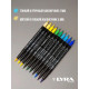 Набор H (полдень) LYRA Aqua Brush Duo - двухсторонние c эффектом кисточки, 10 цветов