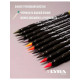Набор E (букет пионов) LYRA Aqua Brush Duo - двухсторонние c эффектом кисточки, 10 цветов