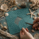 Картон для Scrapbooking, 30,5х30,5см, STRUKTURA VINTAGE Морской зеленый