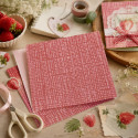 Клубничный. Картон для скрапбукинга STRUKTURA VINTAGE, 30,5х30,5см