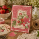 Картон для Scrapbooking, 30,5х30,5см, STRUKTURA VINTAGE Клубничный