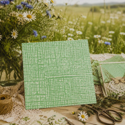 Картон для Scrapbooking, 30,5х30,5см, STRUKTURA VINTAGE Зеленая трава