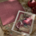 Гранатовый. Картон для скрапбукинга STRUKTURA VINTAGE, 30,5х30,5см
