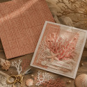 Коралловый. Картон для скрапбукинга STRUKTURA VINTAGE, 30,5х30,5см