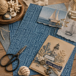 Картон для Scrapbooking, 30,5х30,5см, STRUKTURA VINTAGE Асфальтовый