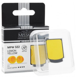 Желтый лимонный. Акварель Mijello "Mission Silver Pan"